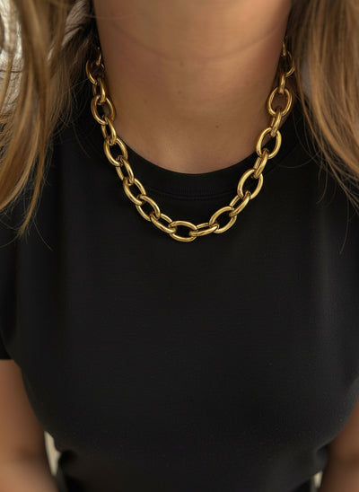 Chaîne Sélène – Collier Maille Épaisse en Acier Inoxydable