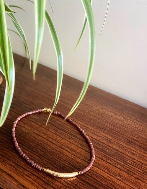 Collier praliné- doré