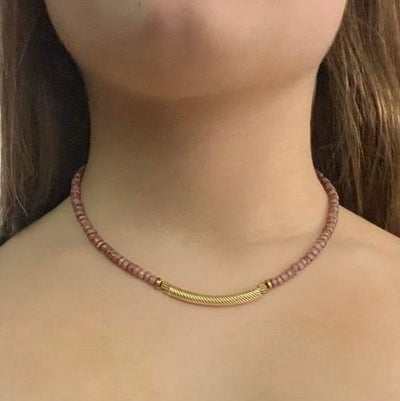 Collier praliné- doré