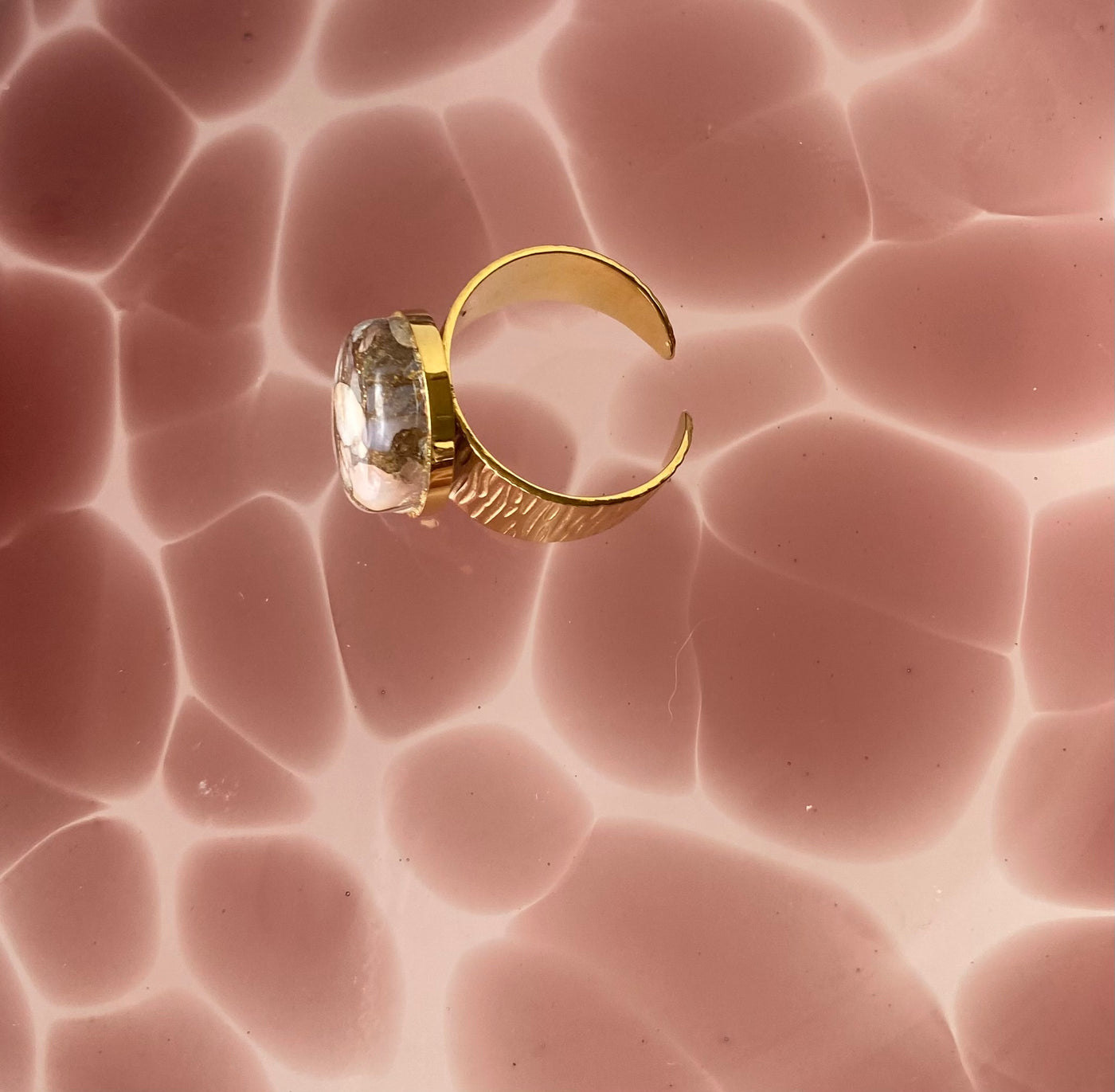 Bague Ariane martelée