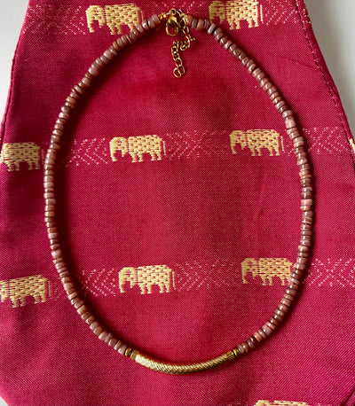 Collier praliné- doré