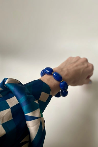Bracelet Ovale Bleu Nuit