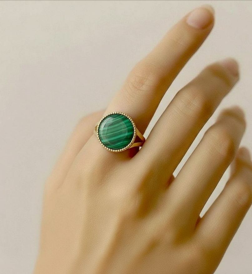 Bague Amazonite  ou Malachite