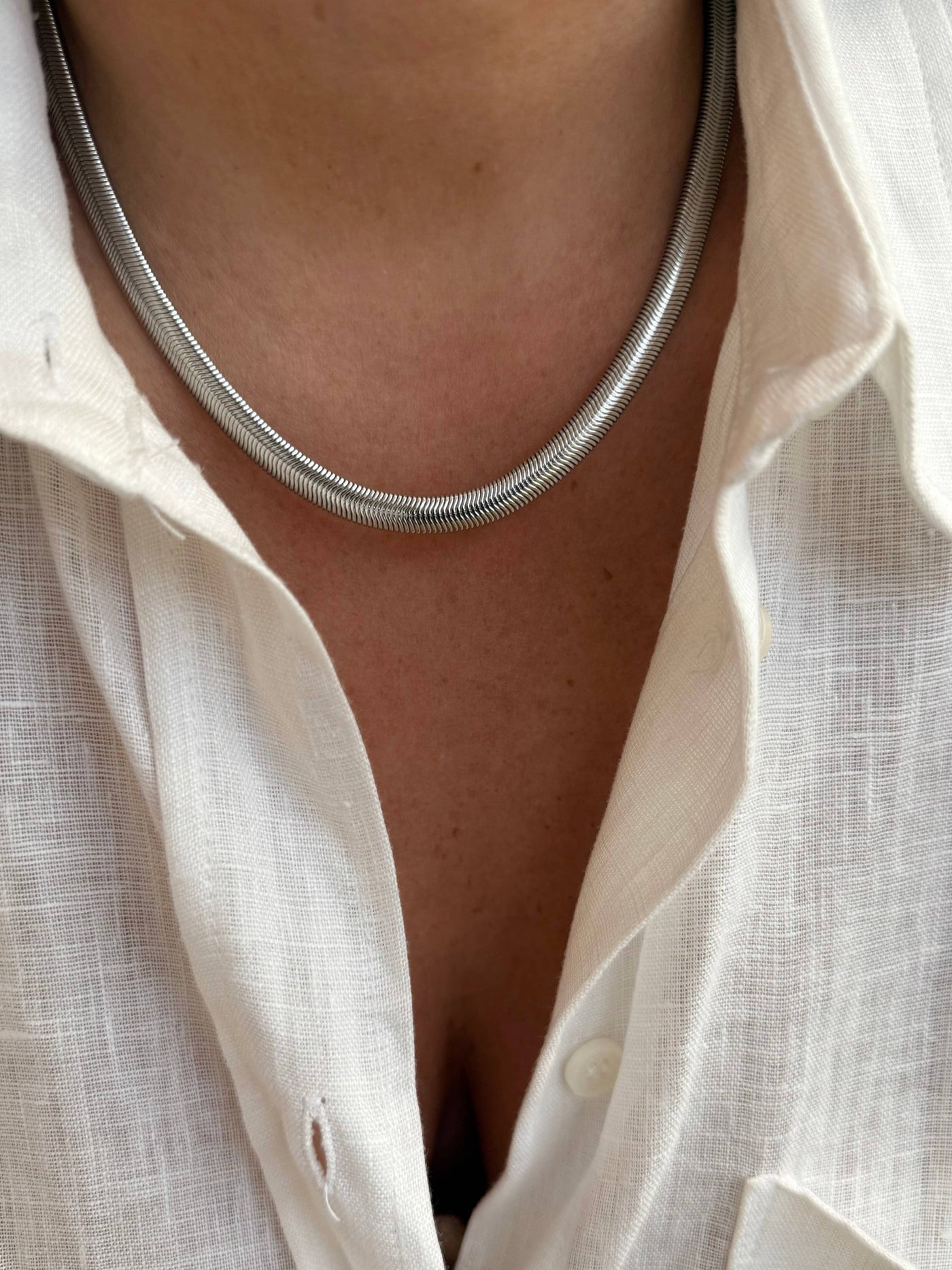 Collier Nyx — Collier Serpent en Acier Inoxydable