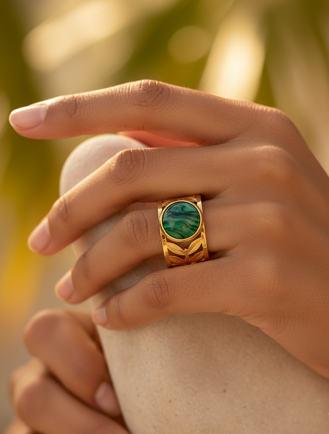 Bagues en pierre de Jaspe Emeraude