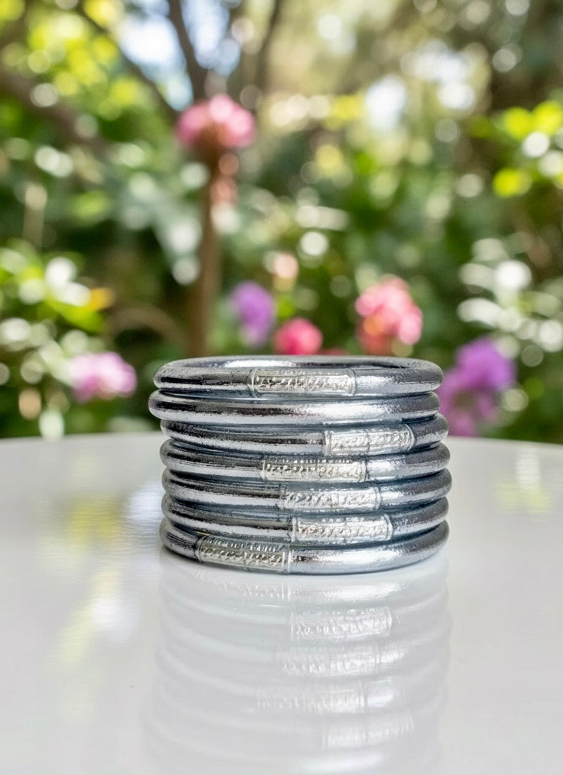 Bracelets Jonc Bouddhistes - Argenté