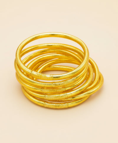 Bracelets Jonc bouddhistes doré avec mantra